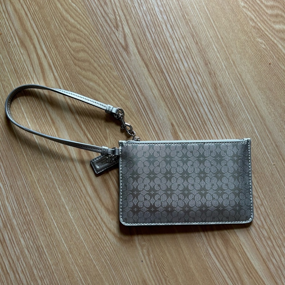 Coach Silver Wristlet